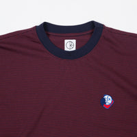 Polar Big Boy Microstripe Long Sleeve T-Shirt - Navy / Burgundy thumbnail