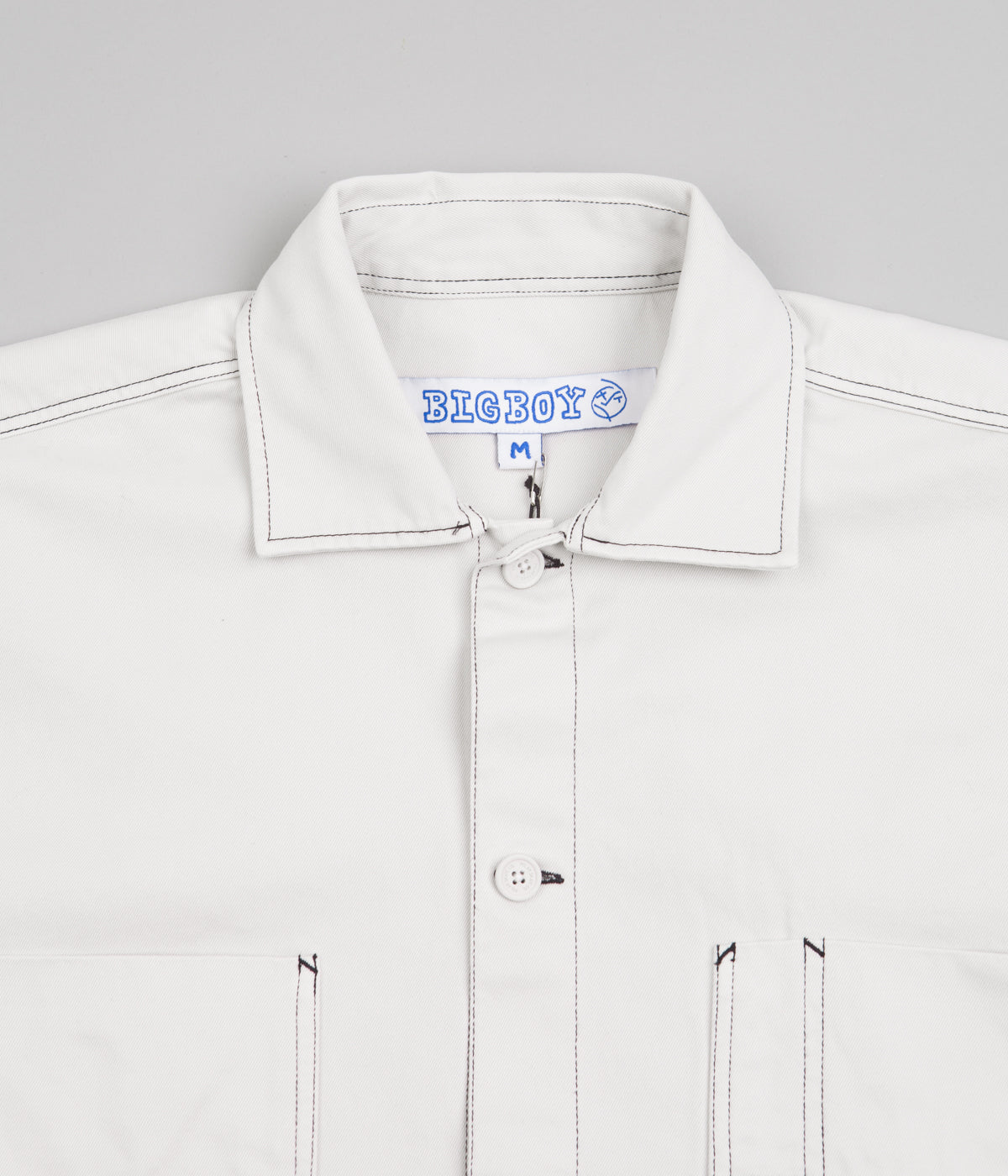 POLAR SKATE / BIG BOY SHIRT WASHED WHITE