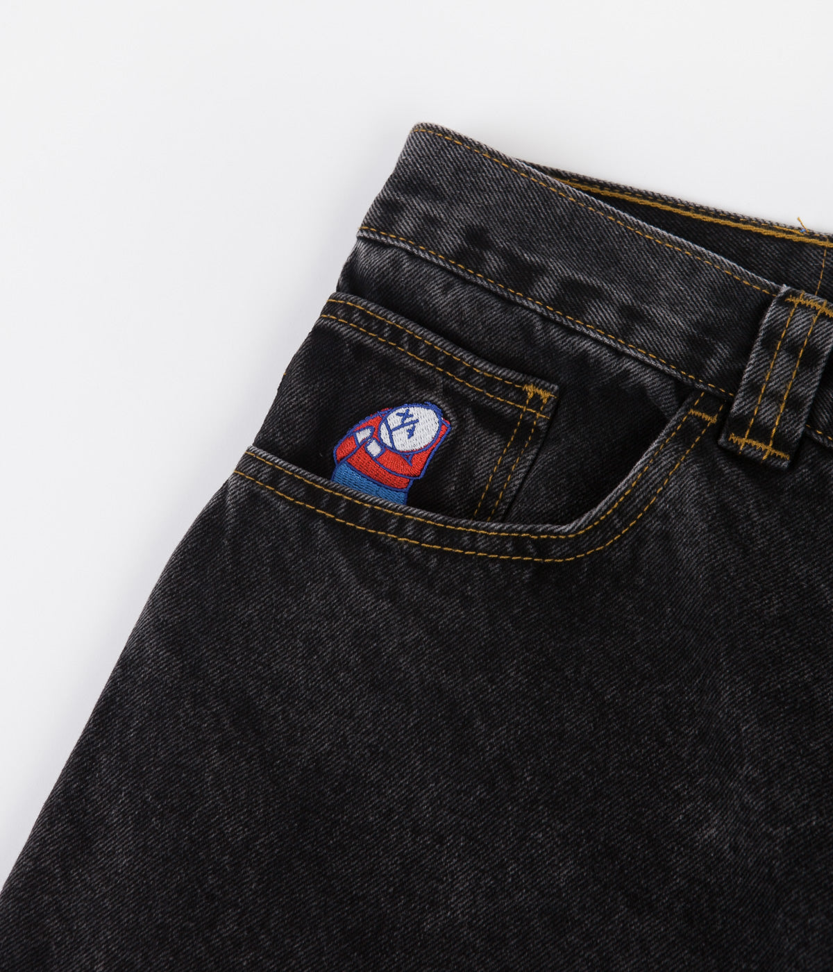 Polar Big Boy Shorts Washed Black Flatspot