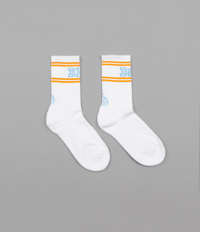 Polar Big Boy Socks - White / Aqua / Orange