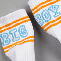 Polar Big Boy Socks - White / Aqua / Orange thumbnail