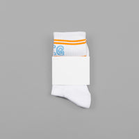 Polar Big Boy Socks - White / Aqua / Orange thumbnail