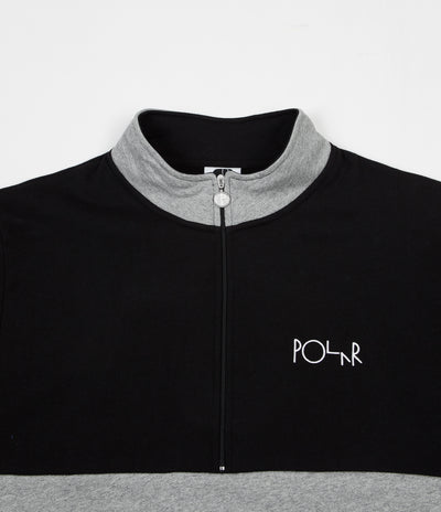 Polar Block Zip Sweatshirt - Black / Grey Heather