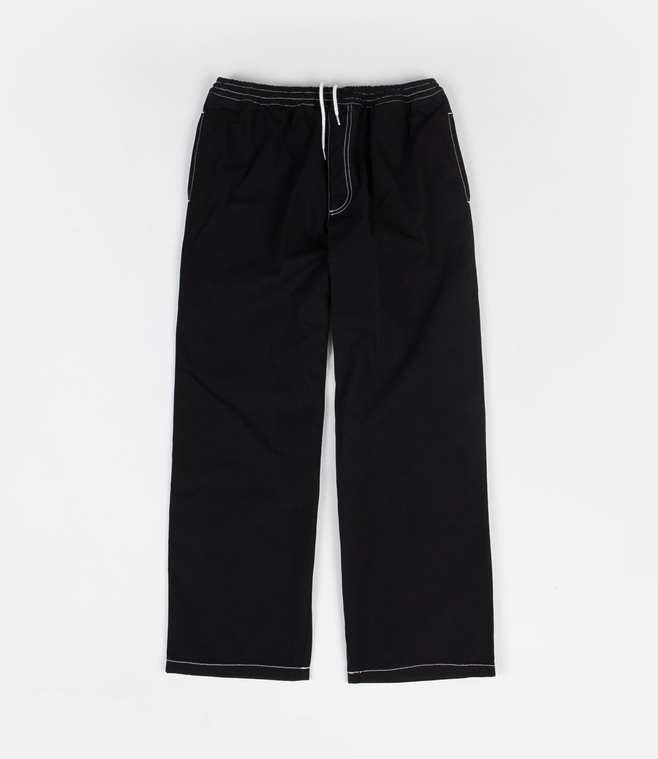 Polar Contrast Karate Pants Black / White Flatspot