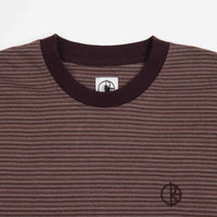 Polar Dizzy Stripe T-Shirt - Chocolate thumbnail
