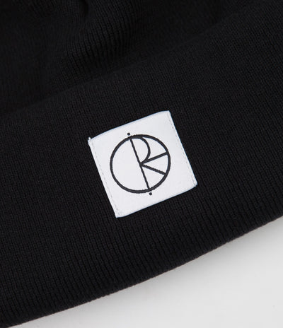 Polar Double Fold Cotton Beanie - Black