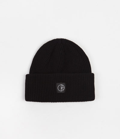 Polar Double Fold Merino Beanie - Black