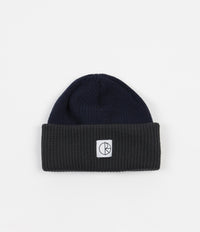 Polar Double Fold Merino Beanie - Navy / Grey