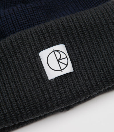 Polar Double Fold Merino Beanie - Navy / Grey
