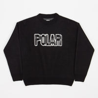 Polar Earthquake Logo Knit Sweatshirt - Black thumbnail