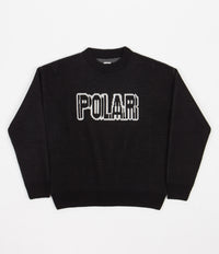 Polar Earthquake Logo Knit Sweatshirt - Black
