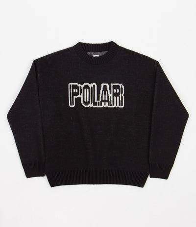 Polar Earthquake Logo Knit Sweatshirt - Black