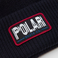 Polar Earthquake Merino Beanie - Navy thumbnail