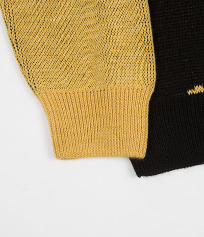 Polar Emile Knit Crewneck Sweatshirt - Black / Yellow