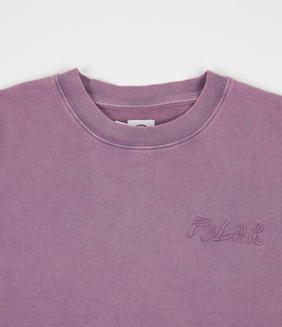 Polar Garment Dye Crewneck Sweatshirt - Purple