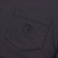 Polar Garment Dyed Long Sleeve Pocket T-Shirt - Washed Black thumbnail