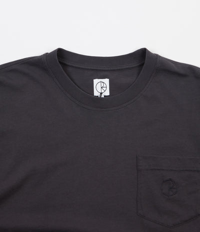 Polar Garment Dyed Long Sleeve Pocket T-Shirt - Washed Black