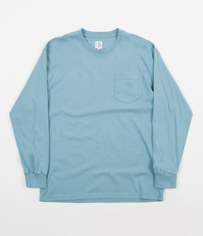 Polar Garment Dyed Long Sleeve Pocket T-Shirt - Washed Teal