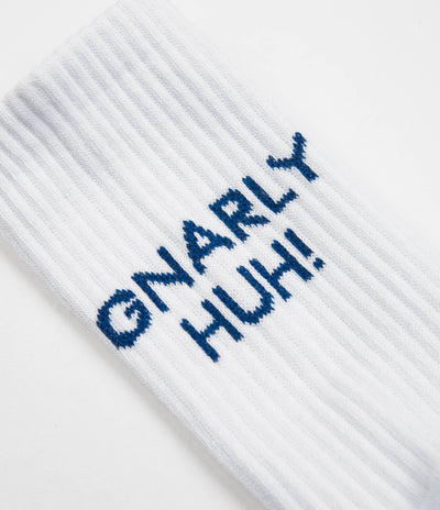 Polar Gnarly Huh Socks - White / Navy