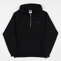 Polar Half Zip Hooded Sweatshirt - Black thumbnail