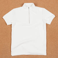 Polar Half Zip Pique Shirt - Ivory White thumbnail