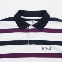 Polar Halls Rugby Shirt - White / Navy / Purple thumbnail