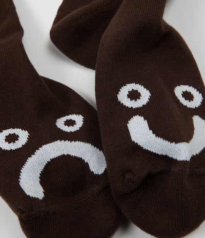 Polar Happy Sad Classic Socks - Brown