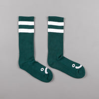 Polar Happy Sad Classic Socks - Dark Green / White thumbnail
