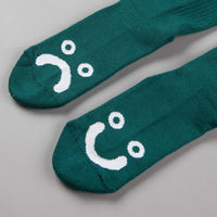 Polar Happy Sad Classic Socks - Dark Green / White thumbnail