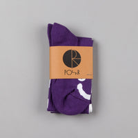 Polar Happy Sad Classic Socks - Deep Prune / White thumbnail