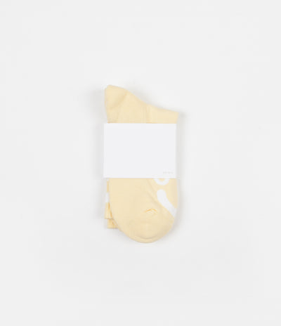 Polar Happy Sad Classic Socks - Light Yellow