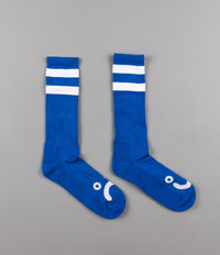 Polar Happy Sad Classic Socks - Pastel Blue / White
