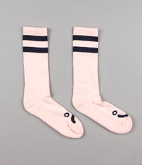 Polar Happy Sad Classic Socks - Peach / Navy