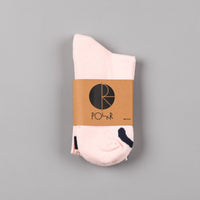 Polar Happy Sad Classic Socks - Peach / Navy thumbnail