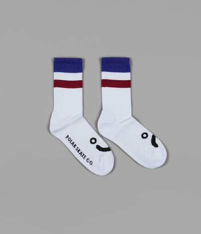 Polar Happy Sad Classic Socks - Stripes Blue