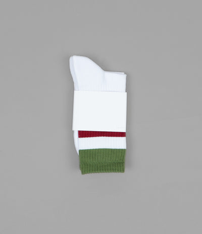 Polar Happy Sad Classic Socks - Stripes Green