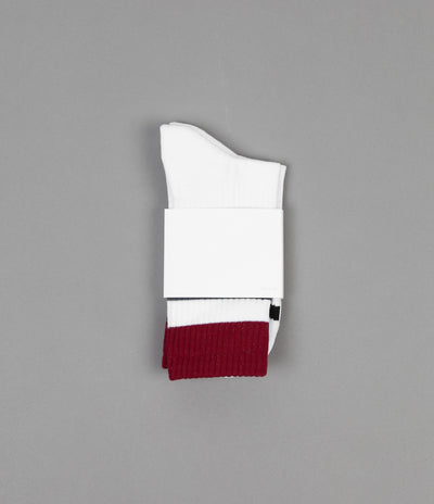 Polar Happy Sad Classic Socks - Stripes Red