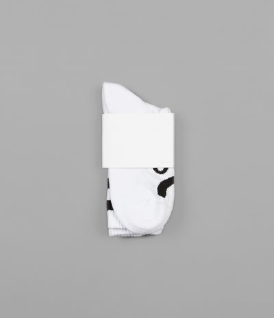 Polar Happy Sad Classic Socks - White / Black