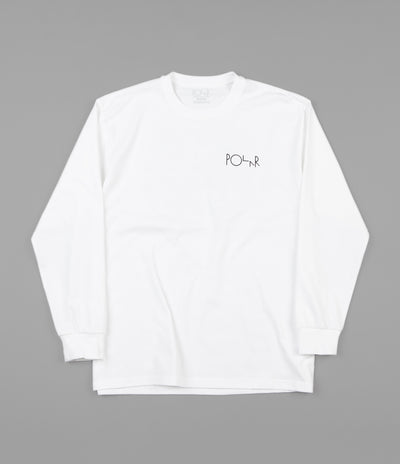 Polar Klez Fill Logo Long Sleeve T-Shirt - White