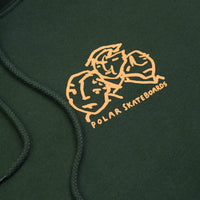 Polar Lunch Doodle Hoodie in Dark Green thumbnail