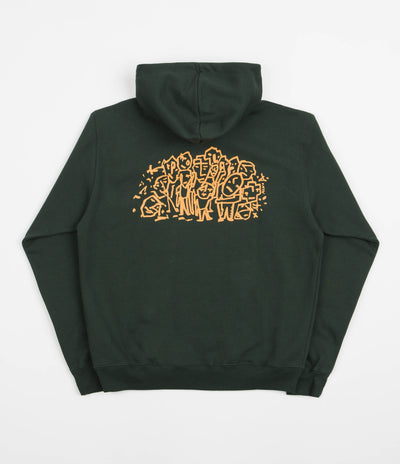 Polar Lunch Doodle Hoodie in Dark Green