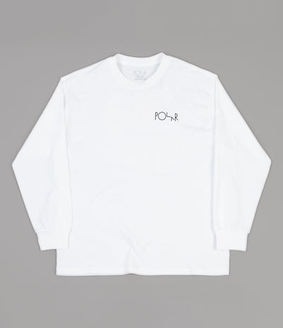 Polar Memory Palace Fill Logo Long Sleeve T-Shirt - White