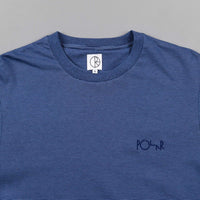 Polar Micro Stripe Long Sleeve T-Shirt - Navy / Dusty Blue thumbnail