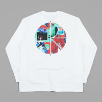 Polar Moth House Fill Logo Long Sleeve T-Shirt - White thumbnail