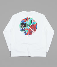 Polar Moth House Fill Logo Long Sleeve T-Shirt - White