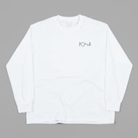 Polar Moth House Fill Logo Long Sleeve T-Shirt - White thumbnail