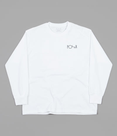 Polar Moth House Fill Logo Long Sleeve T-Shirt - White