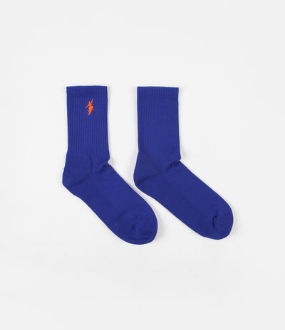 Polar No Comply Socks - Royal Blue / Orange