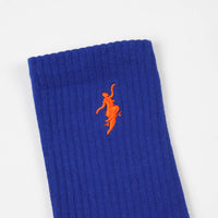 Polar No Comply Socks - Royal Blue / Orange thumbnail