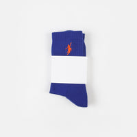 Polar No Comply Socks - Royal Blue / Orange thumbnail